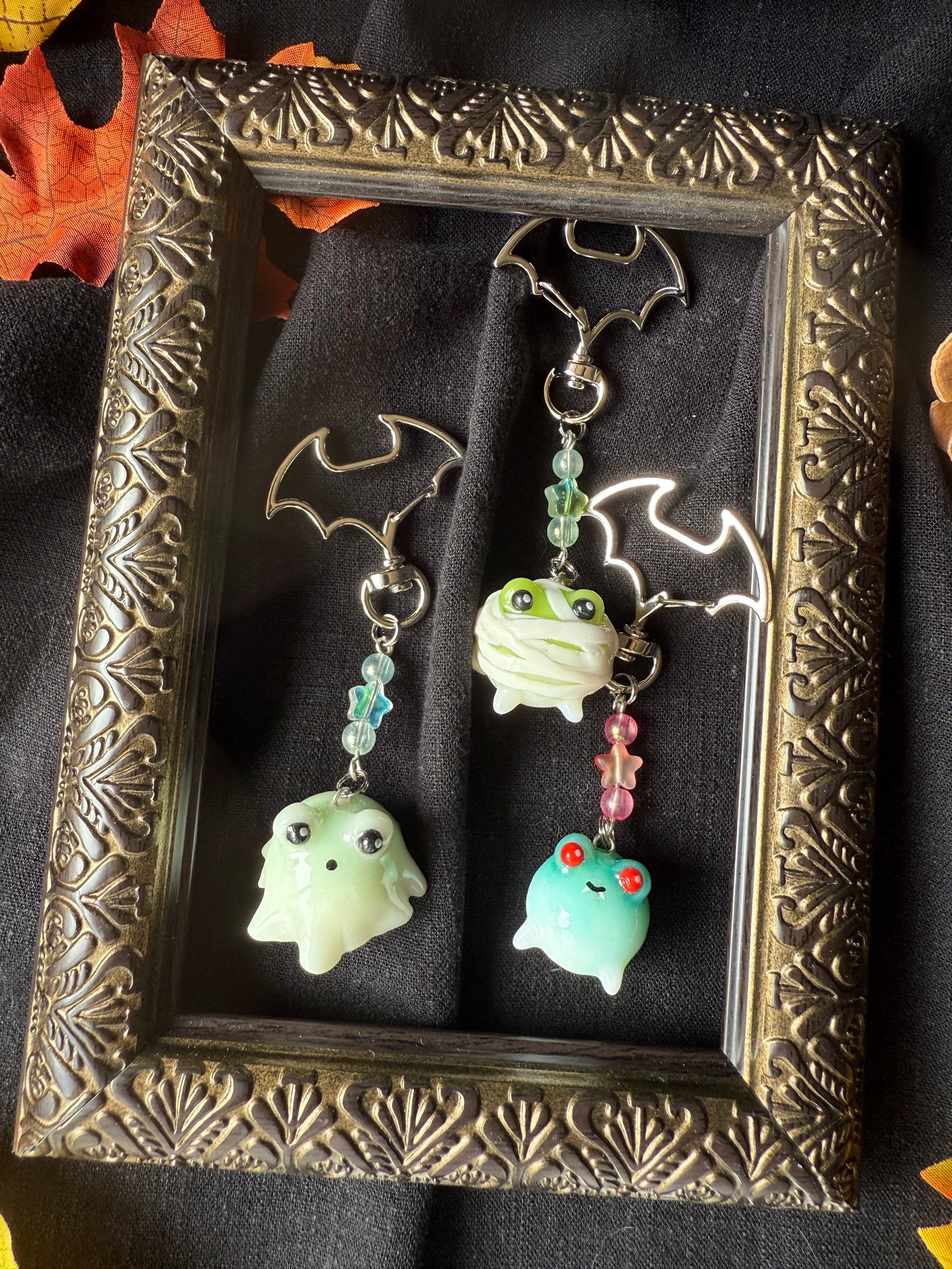 Porte clés grenouille d’Halloween