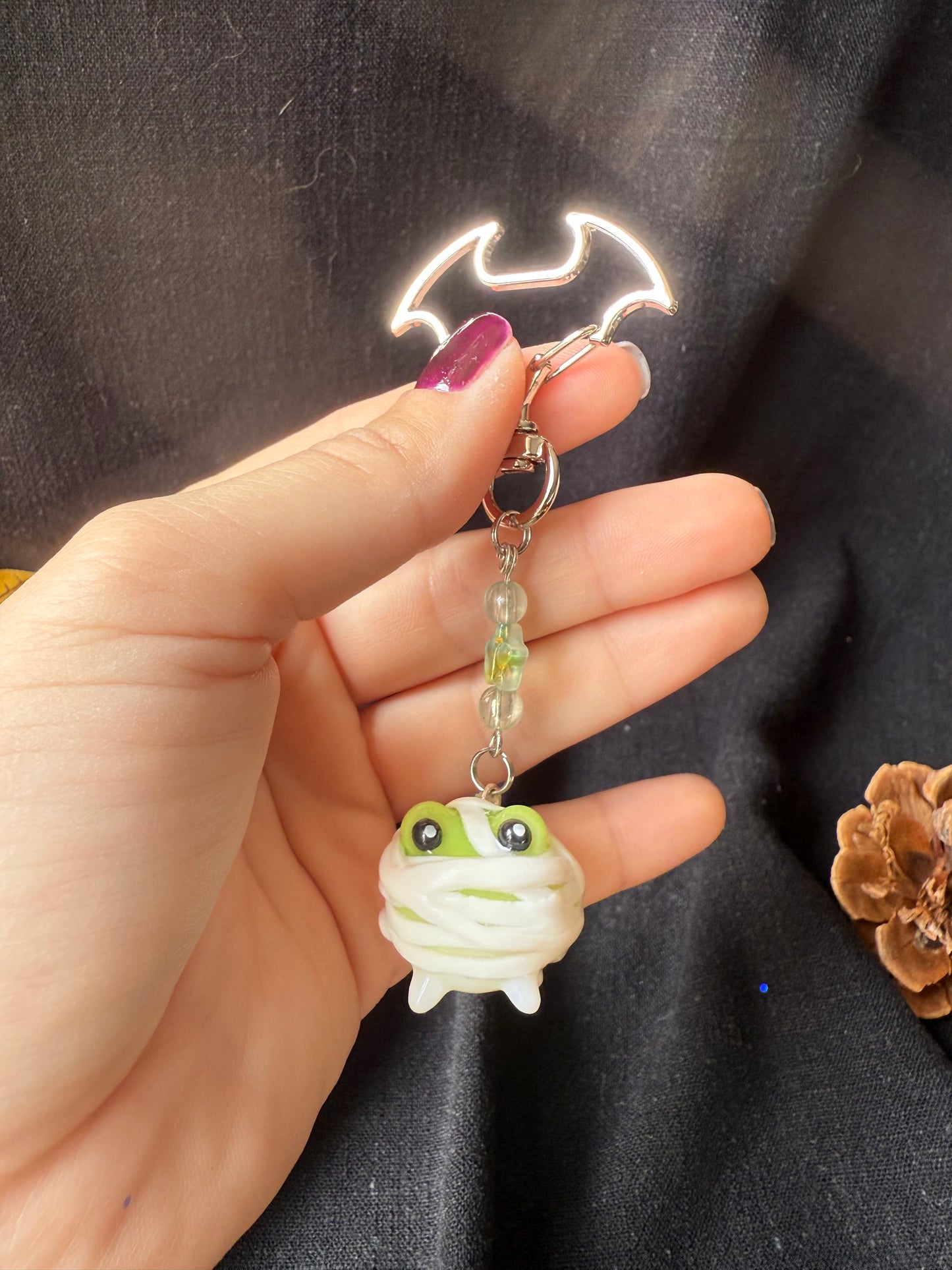 Porte clés grenouille d’Halloween