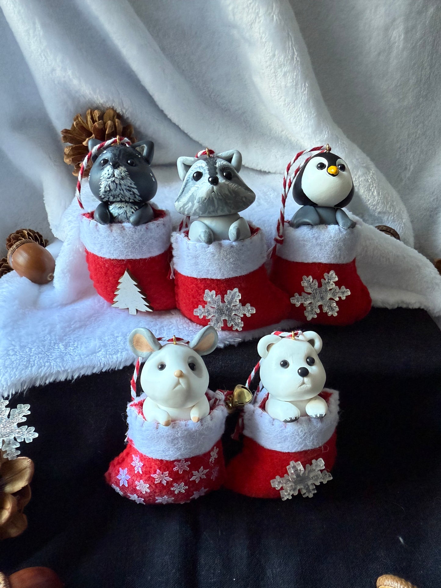 Ornement chaussette compagnon (rouge)