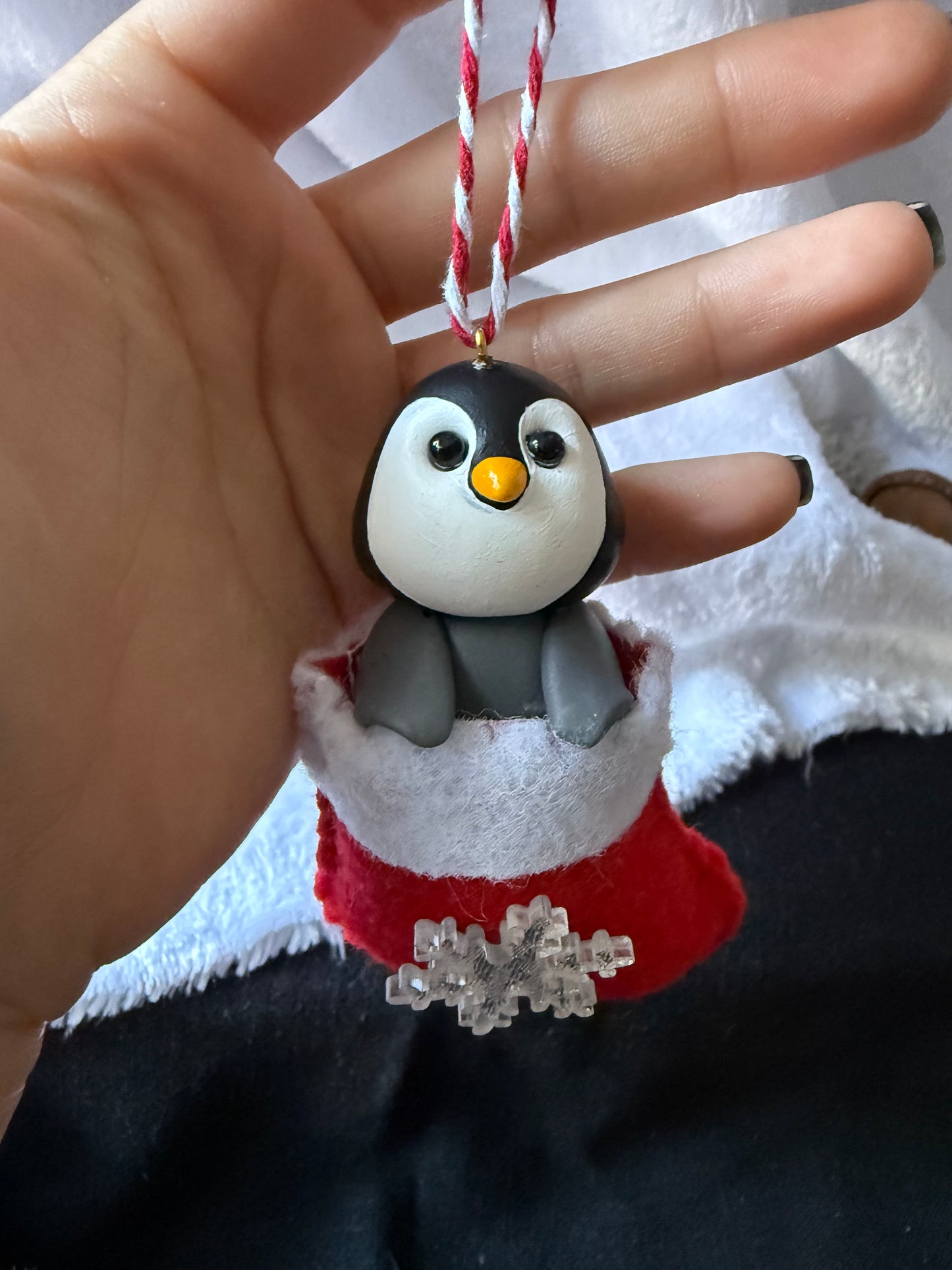 Ornement chaussette compagnon (rouge)