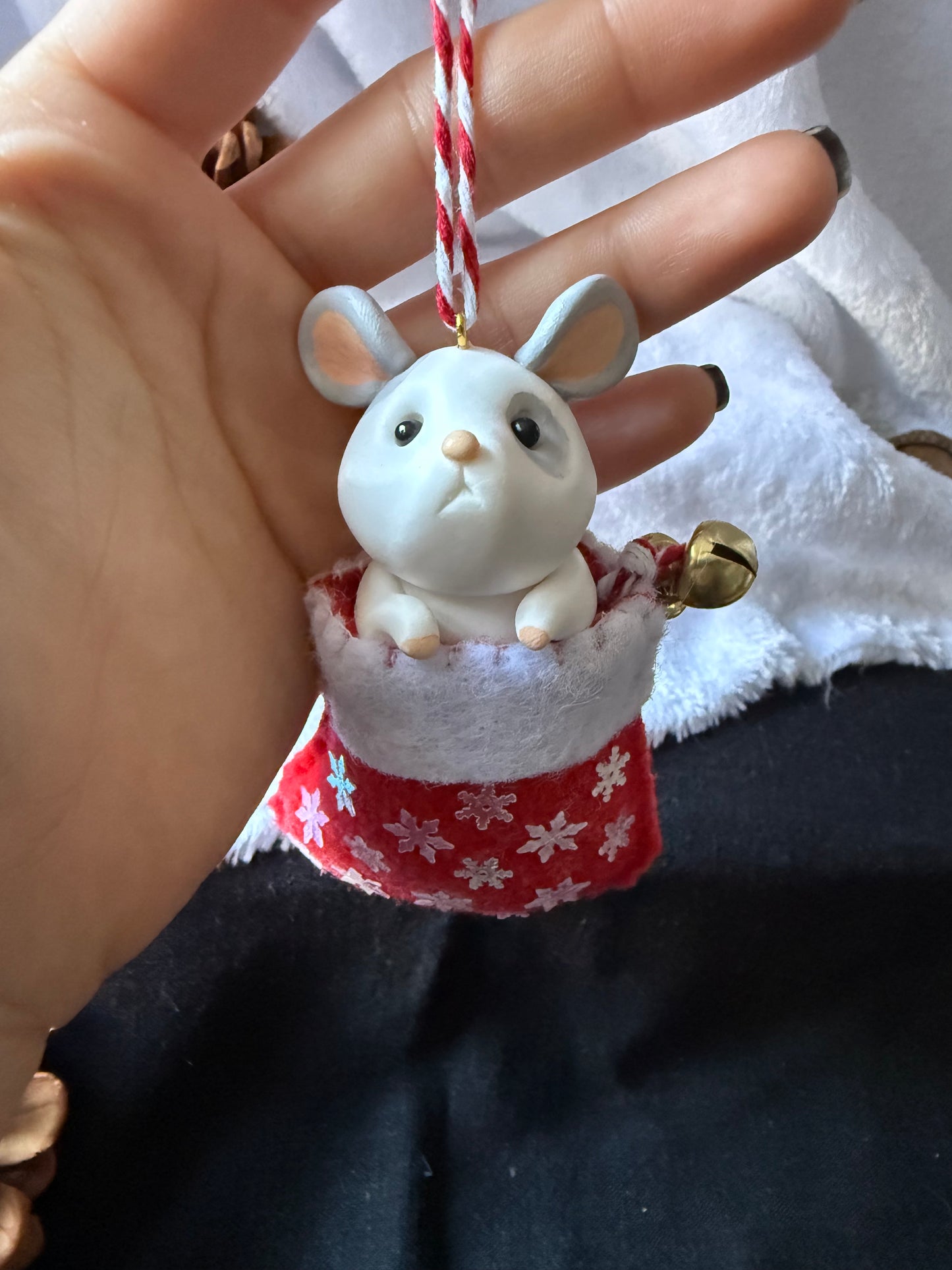 Ornement chaussette compagnon (rouge)