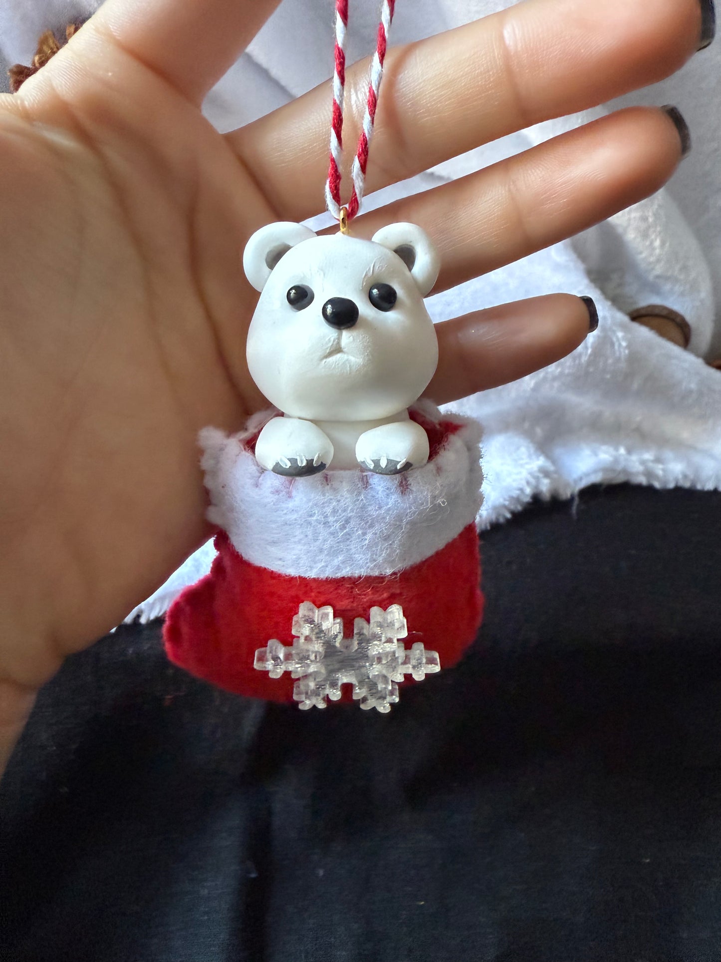 Ornement chaussette compagnon (rouge)