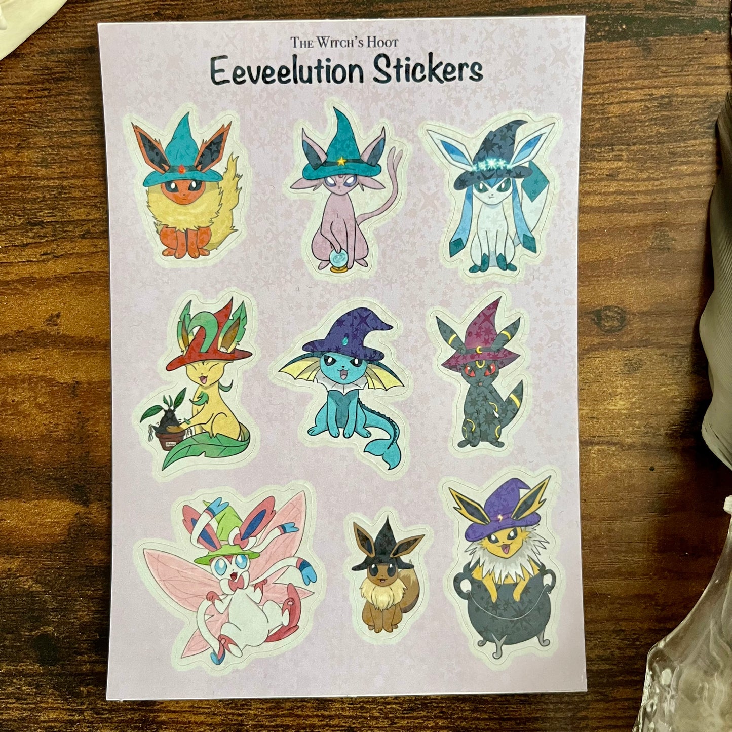 Planche de stickers Eeveelution