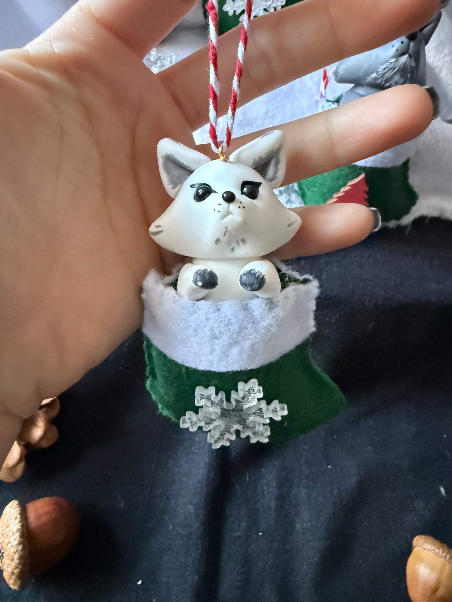 Ornement chaussette compagnon (vert)