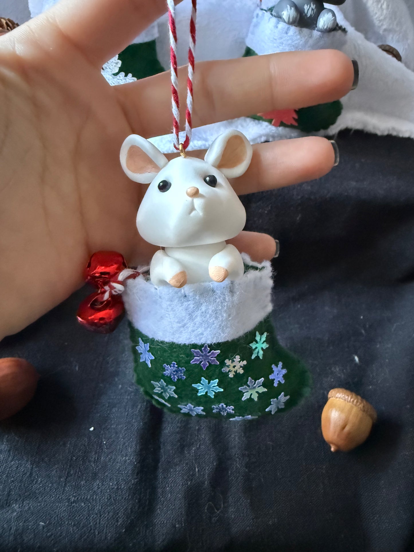 Ornement chaussette compagnon (vert)