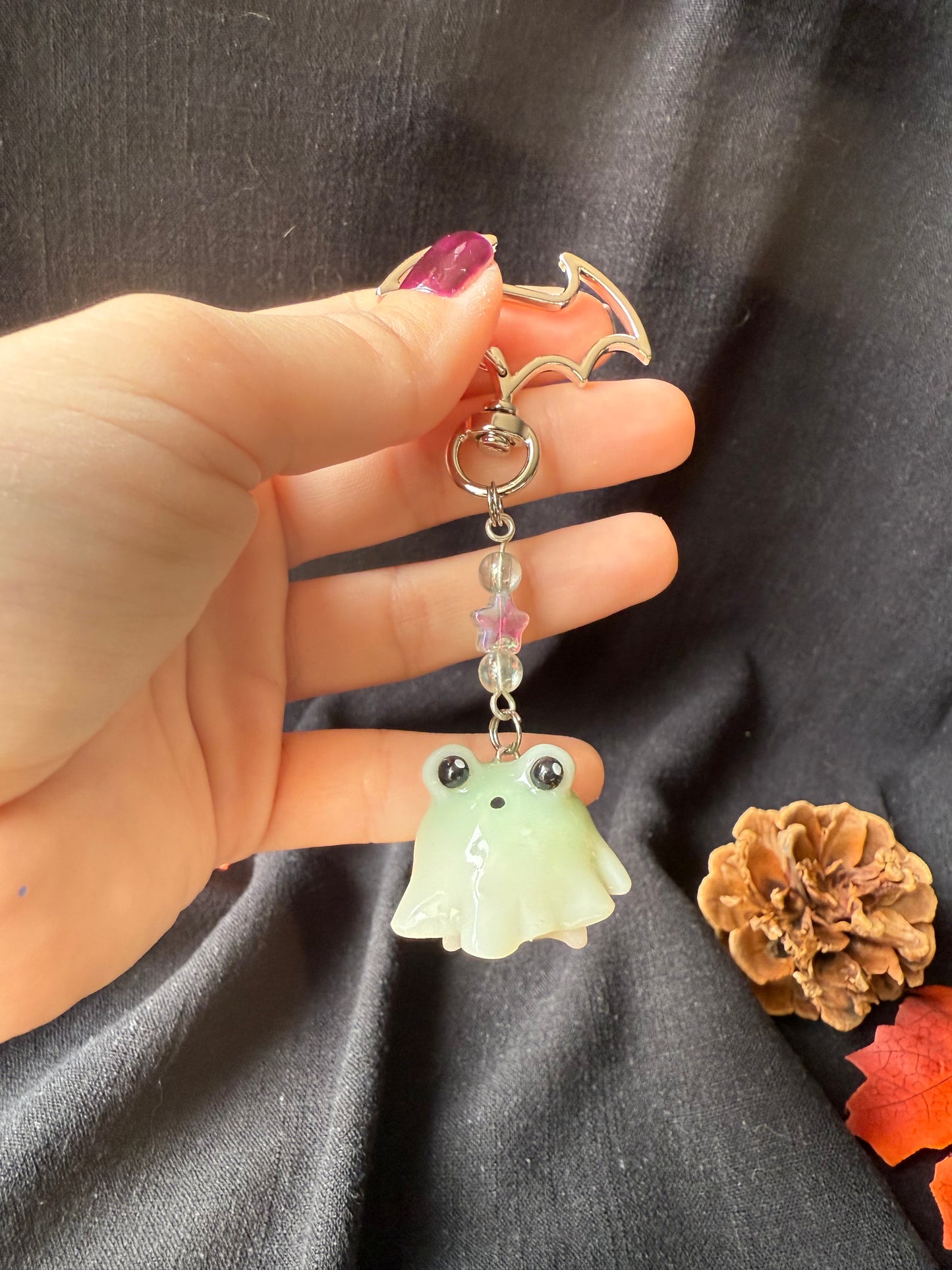 Porte clés grenouille d’Halloween