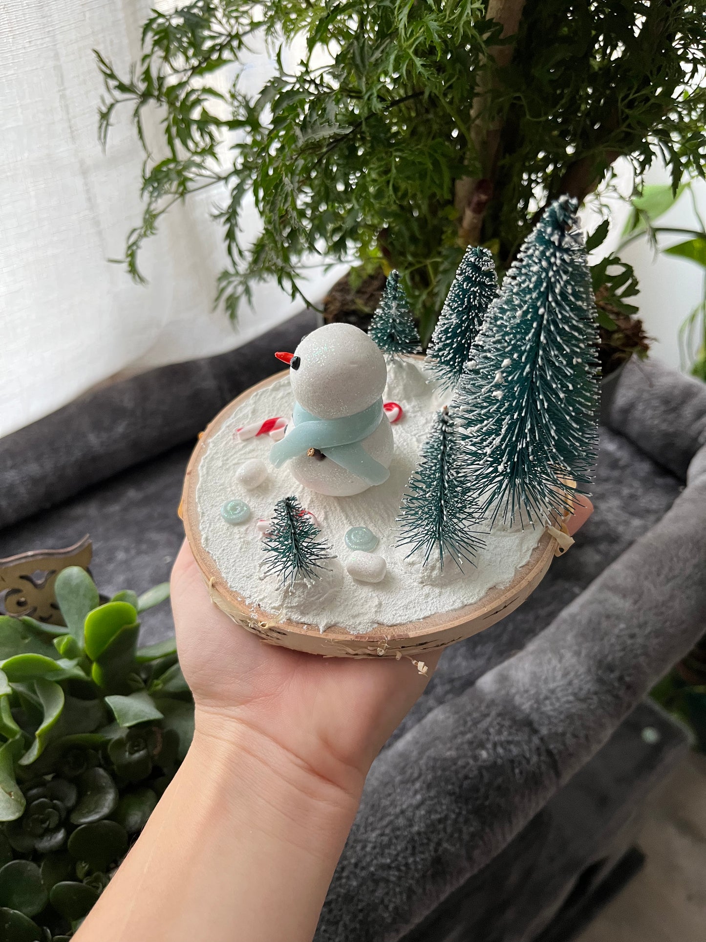 snowy forest snowman