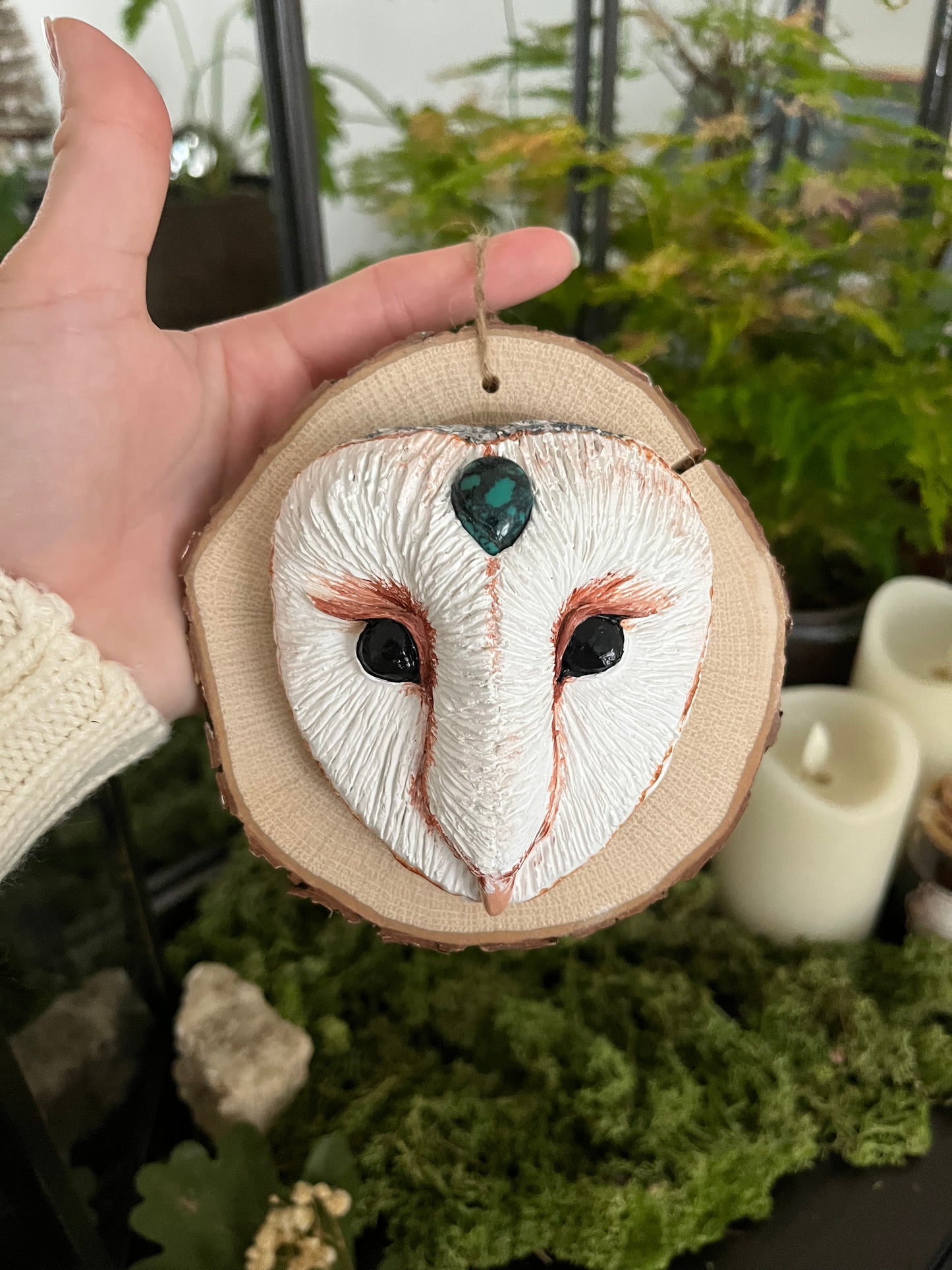 turquoise owl