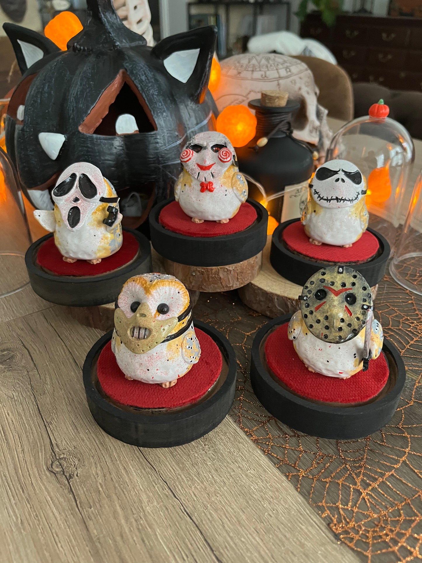 Halloween mask owls