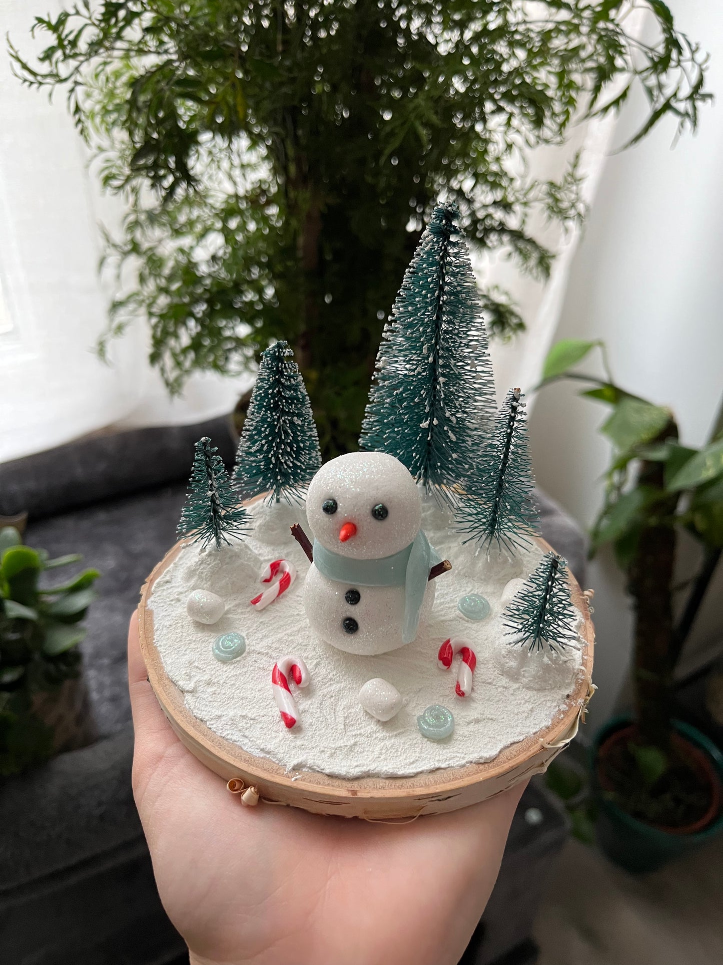 snowy forest snowman
